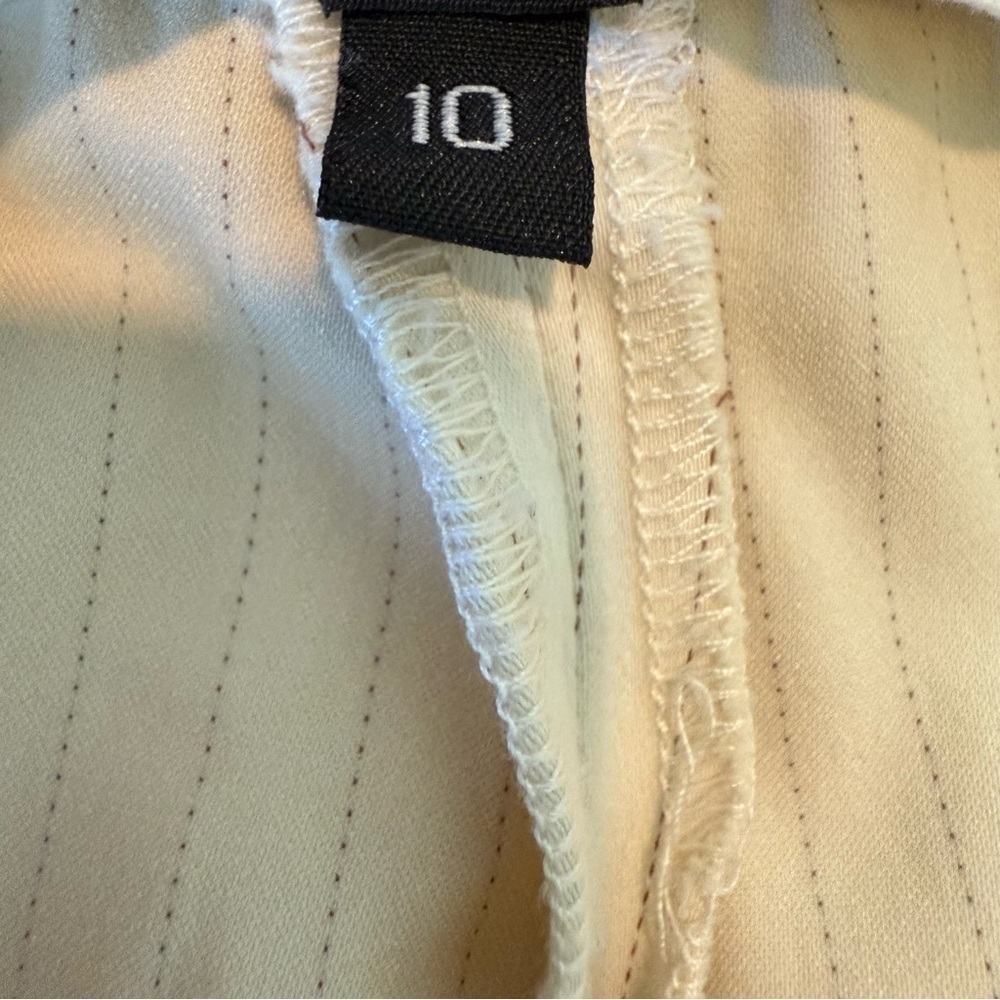 Laundry by Shelli Segal Pants Womens Career Dress Pants Striped Cream SIZE 10 - Picture 9 of 9